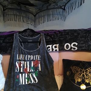Hot Topic Dark Gray Tank L